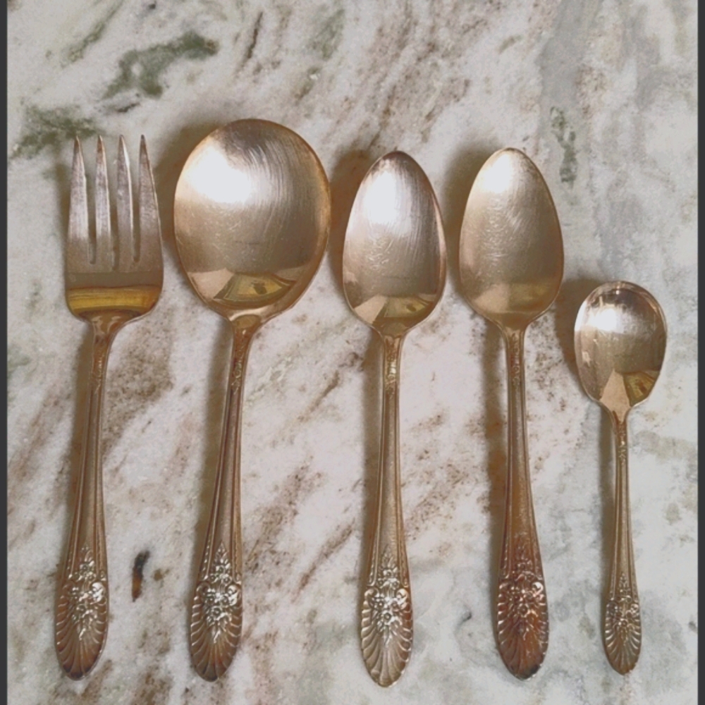 1954 'Riviera Revisited' Silver Plate Serving Utensils